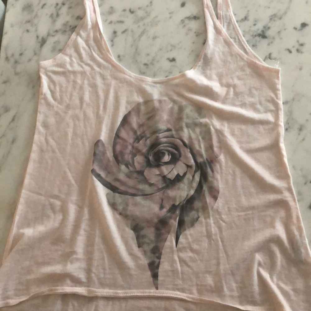 Chaser pink tank top with rose